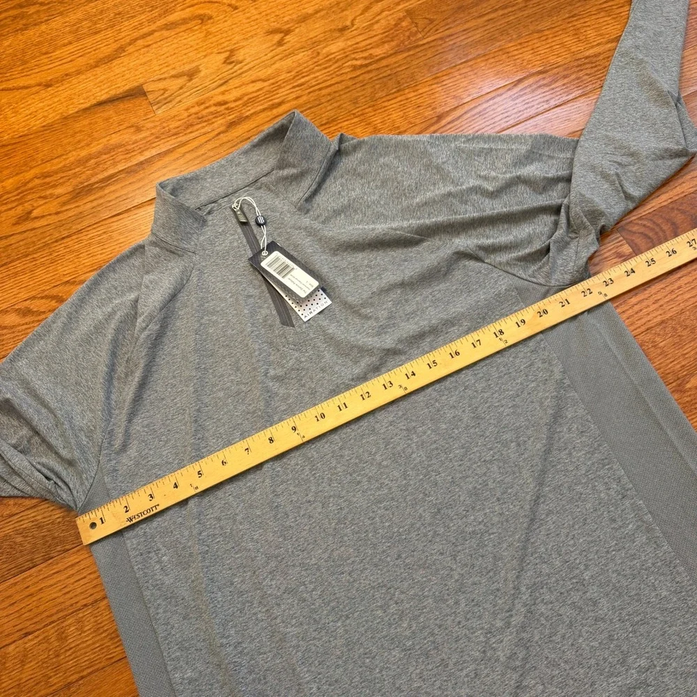 Holderness & Bourne Airation 1/4 Zip Pullover Mens Large Gray Golf The Darrow